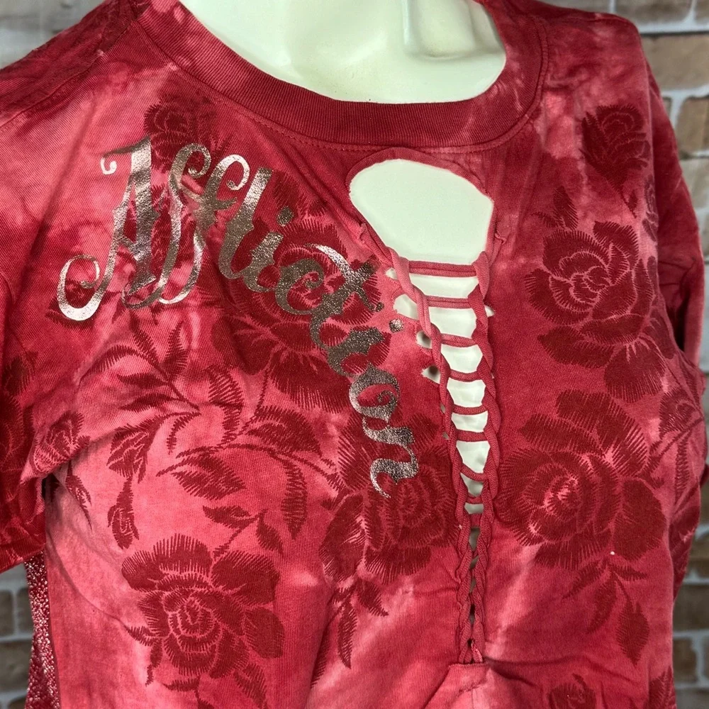 Affliction Praise Wings Women’s Graphic Short Sleeve T-Shirt -NWT - Picture 4 of 8